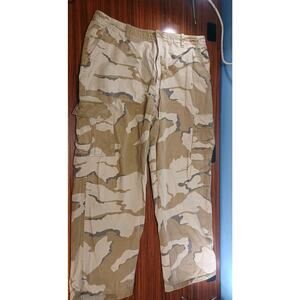 North Rim Camouflage Cargo Pants Mens 38×32 Lined Beige Tan Brown Pre-Owned